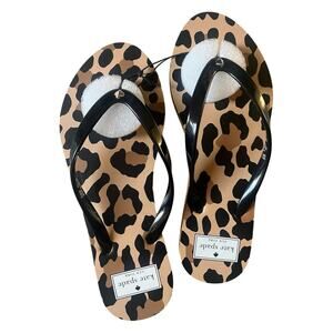 NWT KATE SPADE New York Nova Leopard Print Flip-Flops Size 7B (6.5 fit)